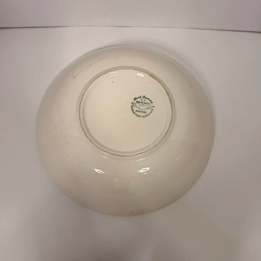 Marcrest Swiss Alpine 1950 Vintage MCM Retro USA Floral‎ Pasta Serving Bowl 10